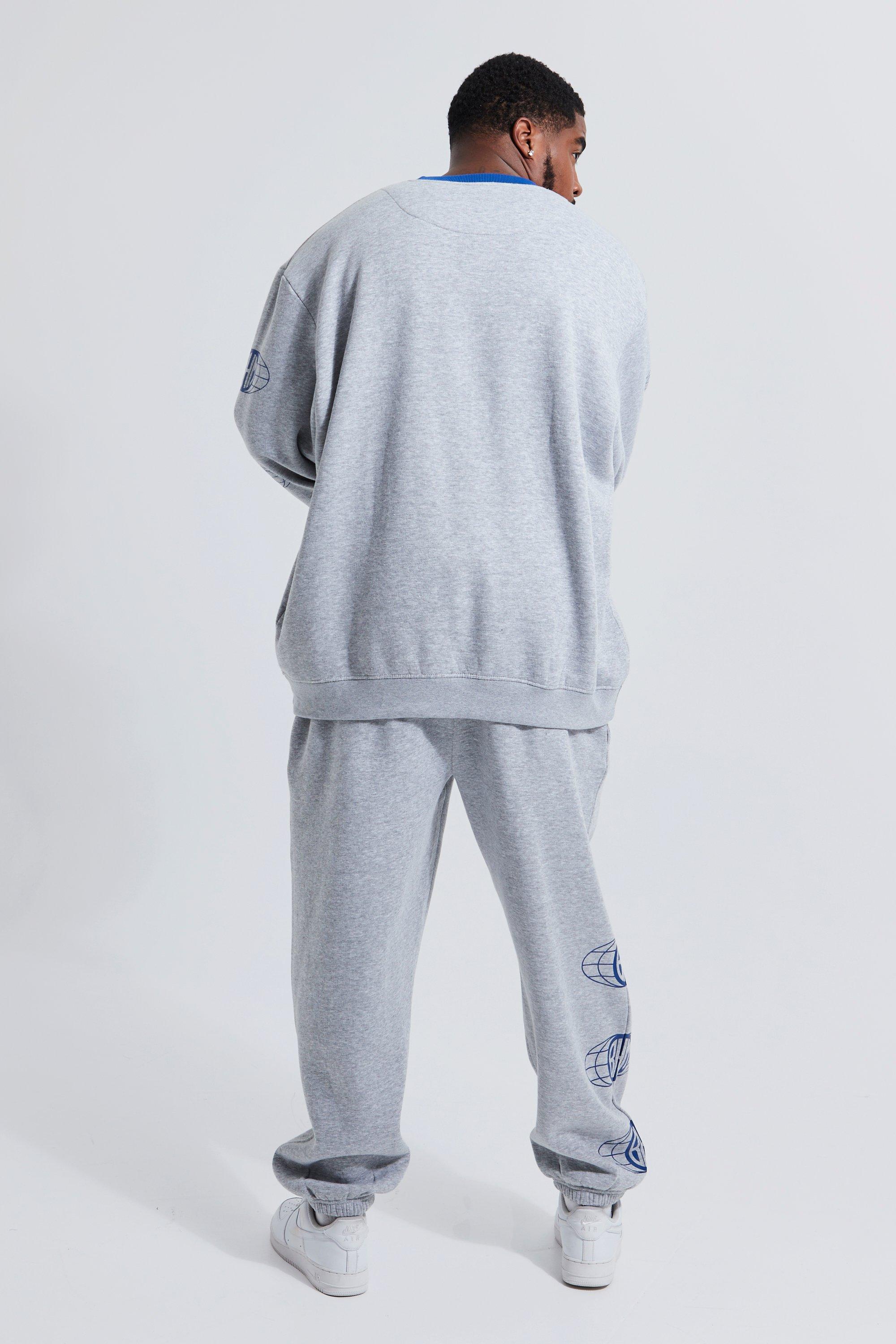 Baggy deals grey tracksuit